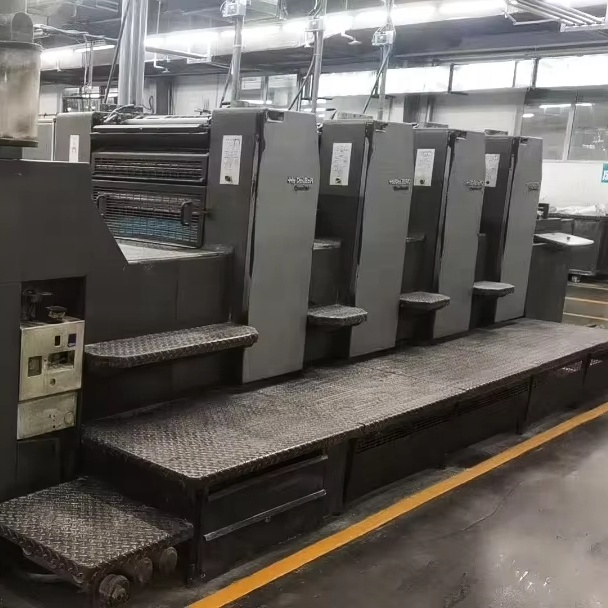 Used 380V 2004 SM74-4 Offset Printing Machine 4 Color Flatbed Printer for Bill Paper Label Card Printing