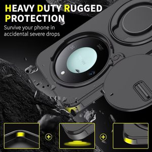 Funda Antigolpes para Honor X9A X9B X9C 400 Lite Pro con Soporte Magnético y Cubierta Deslizante para la Lente de la Cámara 360 ° Cubierta de Anillo Metálico Giratorio - Product Image 3