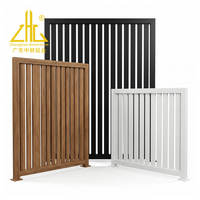 Système de clôture à lattes pour jardin résidentiel moderne, panneaux de clôture soudés intégrés avec amélioration du design métallique sans joint