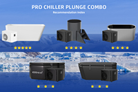 ICEGALAX personalizado 0.5HP enfriador refrigerado por agua baño de agua helada fría 1/2 HP enfriador de inmersión fría con Control de aplicación WIFI
