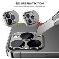 Verre d'objectif de caméra pour iPhone 17 Pro Max 15 14 13 12 Pro Max Film de protection d'écran d'objectif pour iPhone 16 Plus Verre de protection