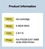 Cartouche d'encre compatible Goosam S8929 S8930 S8931 S8932 pour imprimantes Riso FT1430 FT5430 FT2430 FT 1430 5430 2430
