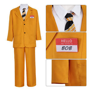 Disfraz de Bob Cosplay, traje amarillo para hombre, traje de juego de rol de Anime, Material de poliéster - Product Image 1