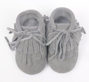 Mocassins en cuir véritable pour bébés garçons et filles, vente en gros - Product Image 3