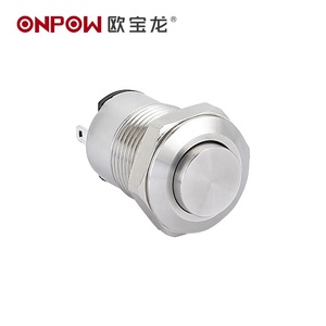 ¡Nuevos productos! ONPOW63 12mm Cuerpo corto Enganche pequeño Interruptor de metal de cabeza redonda alta Interruptor de botón autoblocante - Product Image 2