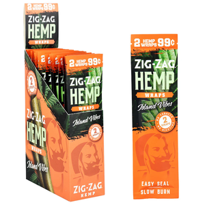 ZIG-ZAG Hemp Wraps 25-Pack - Natural (2 Wraps Per Pack) 100% Natural, Slow-Burning Hemp Wraps <b>Smoking</b> Accessories - Product Image 3