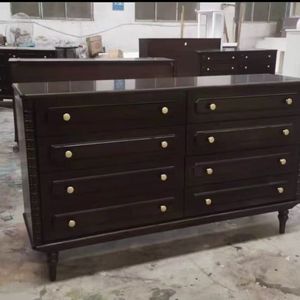 Cómoda de Madera Maciza Estilo Americano, Cajonera de Ocho Cajones, Gabinete de Almacenamiento de Caoba, Muebles para Dormitorio - Product Image 2