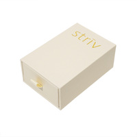 Boîtes rigides en papier avec logo personnalisé, boîte cadeau coulissante de luxe avec ruban et languette de tirage pour emballages de bijoux et de cosmétiques