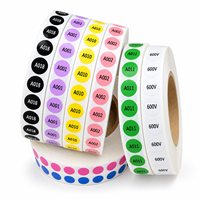 Étiquettes autocollantes personnalisées mini rondes en PVC imperméables pour tubes de boissons énergisantes, impression CMYK, écologiques