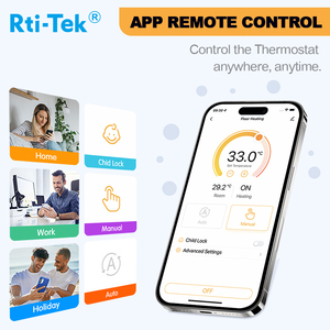 <span class=keywords><strong>Thermostat</strong></span> intelligent Tuya pour maison connectée, moderne, de bureau, RF, Wi-Fi, sans fil, mural, pour chaudière à <span class=keywords><strong>gaz</strong></span>, chauffage au sol, prise WiFi, récepteur - Product Image 6