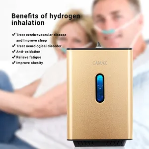 CAMAZ 2 en 1 Máquina de inhalación de hidrógeno 99.99% Pureza H2 Generador de oxígeno Electrólisis Ionizador de agua