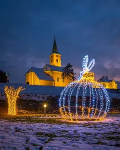 Zhongshan-Decoración de luz led 3D para exteriores, popular y colorida, impermeable, bola gigante de Navidad