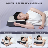 Oreiller ergonomique orthopédique en mousse à mémoire de forme certifié Oeko-Tex Lianda, soulagement de la douleur au cou, antibactérien, housse amovible et lavable