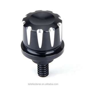 Black Aluminum Knurled Thumb <b>Screw</b> 12mm Metric Threaded Fastener - Product Image 1