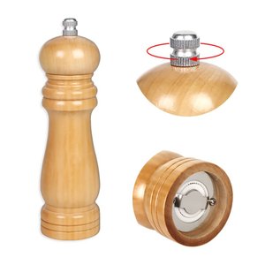 * OUTLET * macinapepe in legno, macinapepe e sale, Beige, 17.8cm-casa e giardino/articoli per la casa - Product Image 3