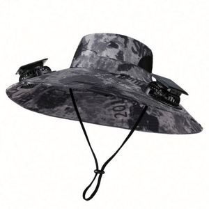 En gros, Casquette d'été en nylon avec ventilateur solaire et deux ventilateurs rafraîchissants, pour la pêche, le cyclisme et l'usage quotidien - Product Image 1
