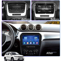 Radio mobil Android 9 inci 8 Core, untuk Suzuki Vitara 2015- 2019 mendukung Carplay DSP RDS AM navigasi GPS