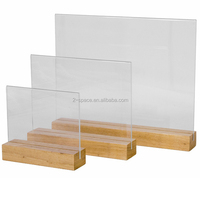 Plaque de table personnalisée en acrylique ou en bois Face book Ins Porte-affiche d'affaires magnétique avec support