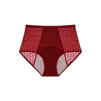 Braguitas Hipster para Mujer, Ligeras, Delgadas, de Cintura Alta, a Prueba de Fugas, Sólidas, Sexys, Transpirables, Antibacterianas, con Logotipo en la Cintura, para la Menstruación, Tallas Grandes