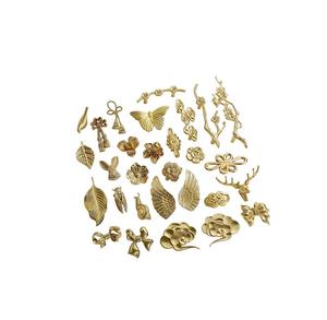 Lazo de latón nórdico con mango creativo de flores de ciruelo, pomo de un solo orificio para armario, ropa, cajón, Nube de <span class=keywords><strong>la</strong></span> suerte, cobre puro, muestra gratis - Product Image 1