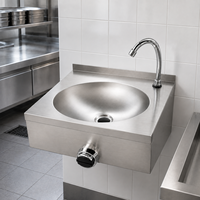 Fregadero de Acero Inoxidable Comercial Personalizable de 201 Pulgadas, Operado con el Codo, para Cocina Industrial
