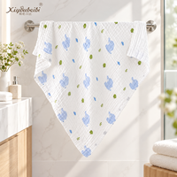 Couverture Bébé en Mousseline 100% Coton 6 Couches 110x110cm Douce et Respirante pour Nouveau-né, Couverture d'Emmaillotage, Vente en Gros OEM ODM