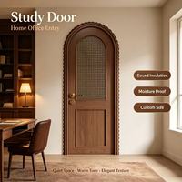 Portes en verre arquées en rotin avec peinture composite imperméable pour Villa, Appartement, Hôtel, Chambre, Bureau, Design d'Intérieur