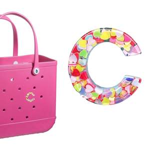Breloques de lettres pour sac Bogg Alphabet Paillettes Accessoires de lettrage Breloque pour sac Bogg Breloques de lettres pour sac fourre-tout de plage - Product Image 5