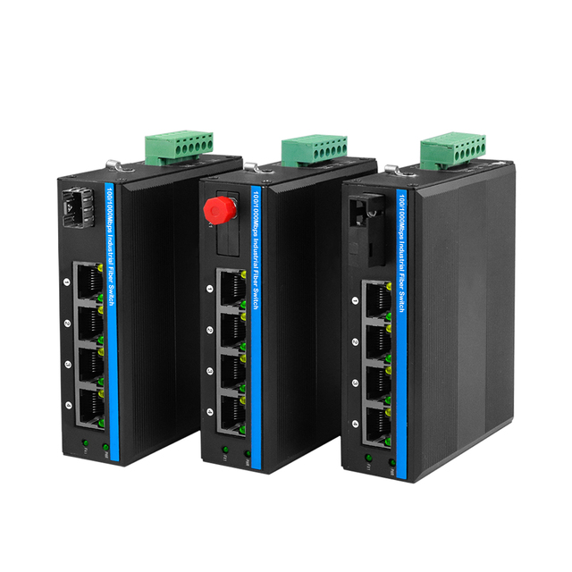 10/100M Megabit industrial fast Ethernet 4 port poe fiber switch