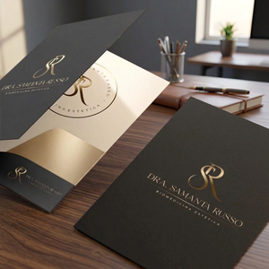 Wholesale Custom Logo Digital Printed Luxury Paper <b>A4</b> <b>File</b> Folders Hot Stamping for Hotel Restaurant Spa Club Document Storage - Product Image 4
