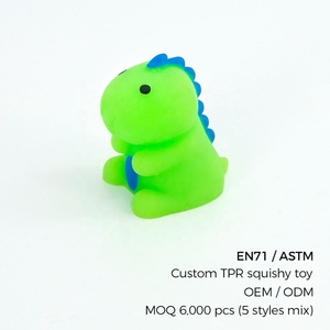 ของเล่นบีบลดความเครียด 5 แบบ ไดโนเสาร์หลากสี น่ารัก นุ่มนิ่ม ของเล่นบีบสัตว์น่ารัก ของขวัญสำหรับเด็ก - Product Image 1