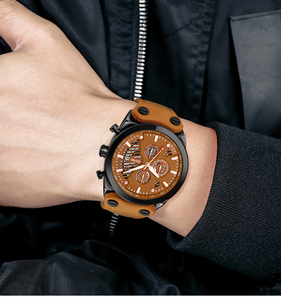 SKMEI 9282 Orologio al Quarzo da <span class=keywords><strong>Uomo</strong></span> Classico Business di Alta Qualità con <span class=keywords><strong>Cinturino</strong></span> in Vera <span class=keywords><strong>Pelle</strong></span> Impermeabile Moda di Alta Gamma - Product Image 4
