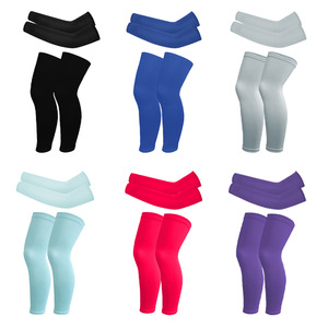 Children's Sun Protection Arm And Leg Sleeves Solid Color Quick Dry Outdoor Sports UV Protection For Boys Cycling - Product Image 3