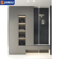Meuble à chaussures de luxe avec miroir, étagère de rangement multifonctionnelle pour l'entrée