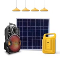 Nouveau kit de système d'énergie solaire domestique Pay As You Go avec générateur solaire tout-en-un avec éclairage à sortie CC, TV et ventilateur