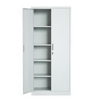 Armoire de classement de bureau en acier robuste à 2 portes verrouillables, étagères réglables, taille personnalisée, support OEM