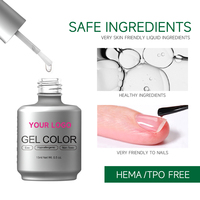 2025 Estándar DE LA UE Hema & Tpo Proveedores profesionales de uñas Muestra gratis UV Gel Esmalte de uñas Gel de color de alta calidad 15ml para salón
