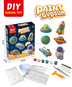 DIY恐龙太空蛋糕汽车机器人主题套装玩具绘画儿童绘画玩具 - Product Image 2