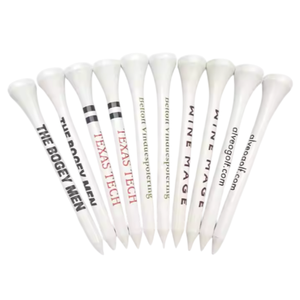 Tees de golf écologiques Matériau en bambou naturel Prix compétitif Tees de château Step Tees Variété de styles Commandes en gros - Product Image 4