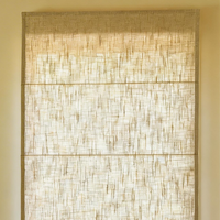 Persianas Romanas de Lino y Tul, Cortinas que Filtran la Luz, Estilo Moderno, Personalizables, para Todas las Estaciones