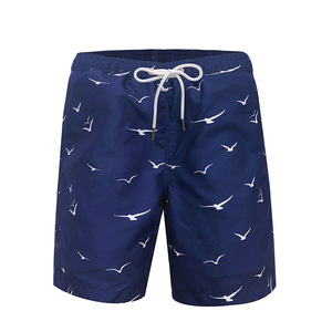 Short de bain pour homme, imprimé flamant rose bleu clair, séchage rapide, cordon de serrage, taille élastique, pour la plage, les voyages et le surf - Product Image 5
