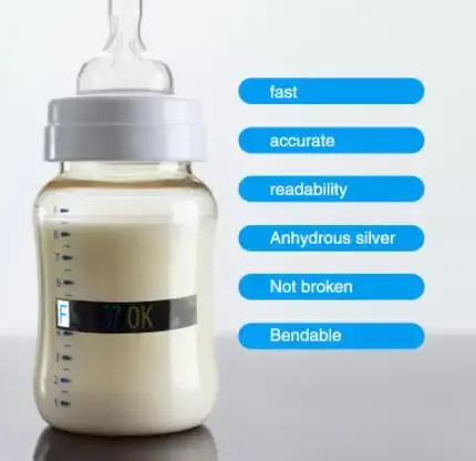 Venda quente bebê garrafa termômetro adesivo digital display temperatura monitor mudança de temperatura em tempo real