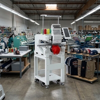 Machine à broder numérique REVHON pour casquettes plates, haute précision, zone de broderie 500x300MM, fonctionnement informatisé, 1200 tr/min, vente au détail