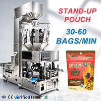 Machine d'emballage automatique de granulés de qualité alimentaire pour fruits secs en sachets refermables avec pesage automatique