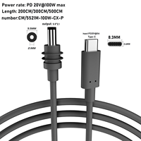 Cable de Alimentación USB C a Starlink Mini, Entrada Tipo-C, Salida CC 20V 5A, Conector Cilíndrico, Cable de 10M, CC5.5 * 2.1mm a 5.5 * 2.1mm