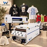 Machine d'impression de t-shirts, imprimante DTF 600 mm, imprimante de transfert DTF, ensemble agitateur de poudre et four pour l'impression personnalisée de logos sur t-shirts et vêtements