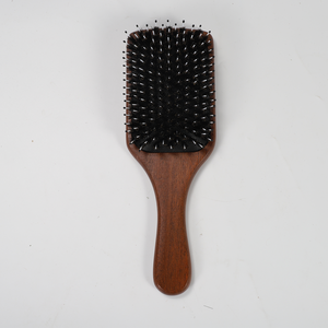 Brosses <span class=keywords><strong>à</strong></span> poils naturels <span class=keywords><strong>en</strong></span> <span class=keywords><strong>bois</strong></span> d'ébène avec coussin d'air et poils de sanglier, épingles étanches, double face, pour toilettage des animaux, vente <span class=keywords><strong>en</strong></span> gros - Product Image 2