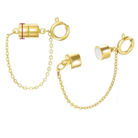 Chaîne à fermoir à ressort magnétique cylindrique court électroplaqué, accessoires de bijoux, vente chaude transfrontalière, pour bracelet DIY