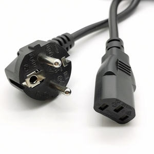 2 针欧洲插头电源线与 PVC 电缆 2M 1M - Product Image 2