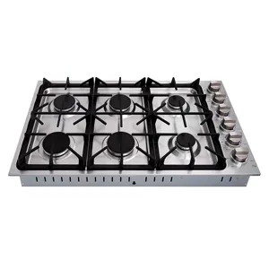 Hyxion New Design 6 Burner Camper Cooktop Gas Stove Heavy Duty Gas Stove Ovens Gas Stove